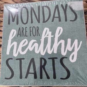 Funny Wooden Block Sign – “Fridays are for Wine & Pizza / Mondays are for Heal